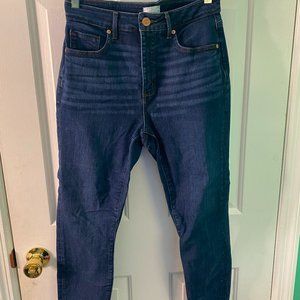 LOFT CURVY SKINNY CROP JEANS